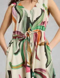 Linen Rich Printed Maxi Dress