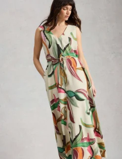 Linen Rich Printed Maxi Dress