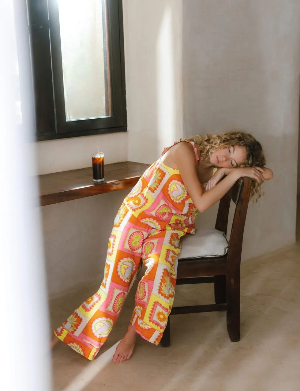Linen Rich Printed Pyjama Set
