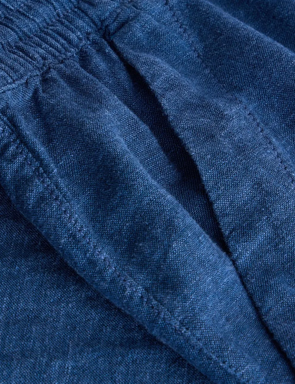 Linen Rich Relaxed Ankle Grazer Trousers