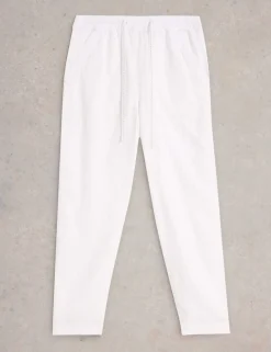 Linen Rich Relaxed Ankle Grazer Trousers