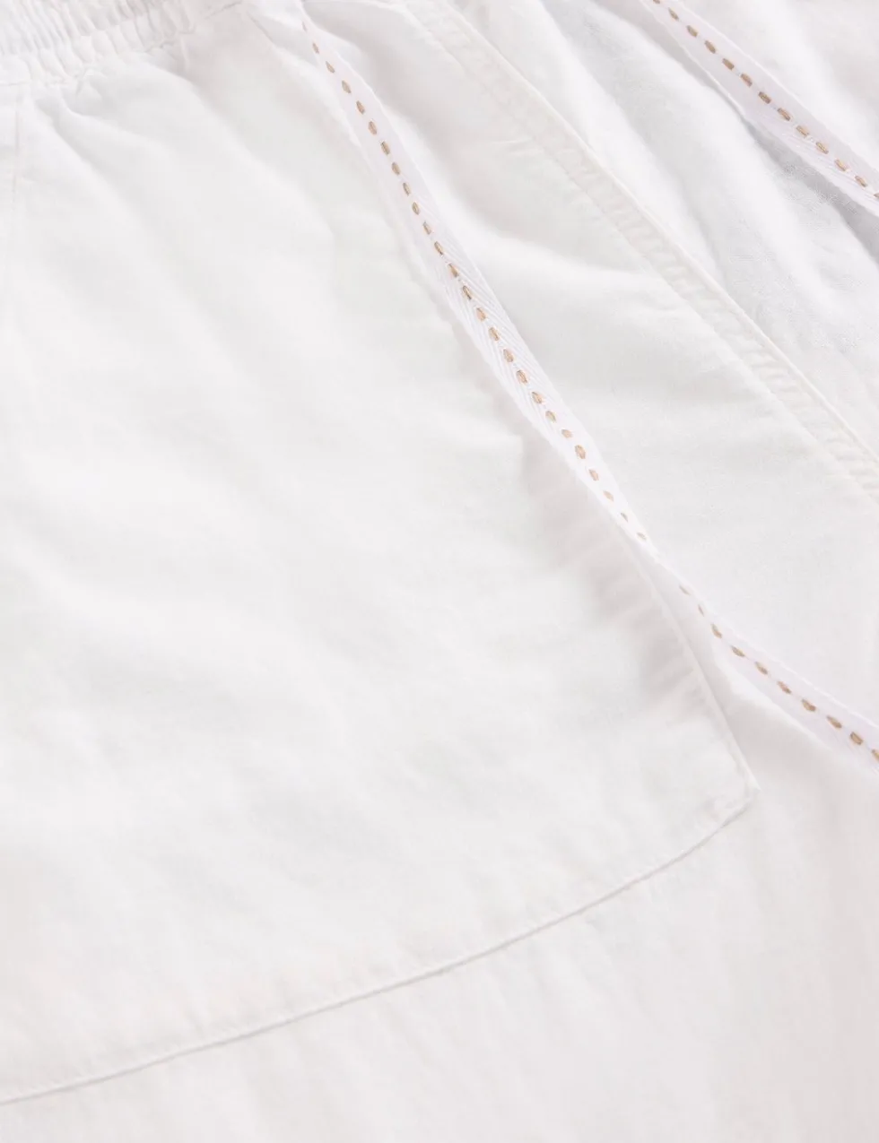 Linen Rich Relaxed Ankle Grazer Trousers