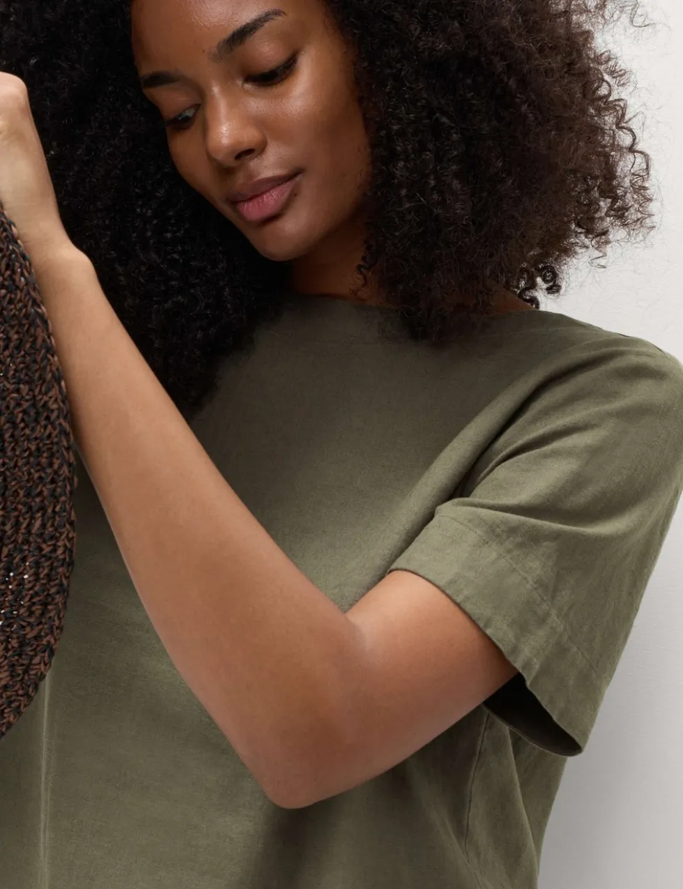 Linen Rich Relaxed T-Shirt