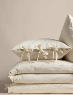 Linen Rich Schiffli Embroidered Bedding Set
