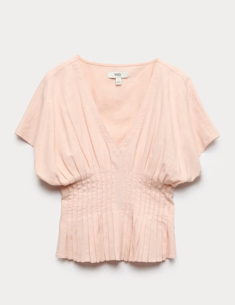 Linen Rich Seam Detail Waisted Top