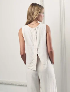 Linen Rich Split Back Vest