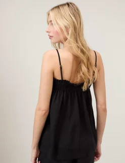 Linen Rich Square Neck Relaxed Cami Top