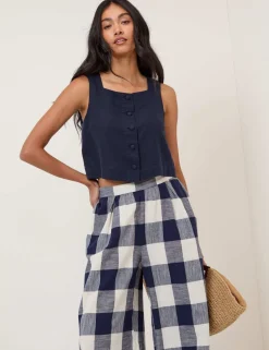 Linen Rich Square Neck Top