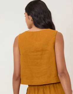Linen Rich Square Neck Top