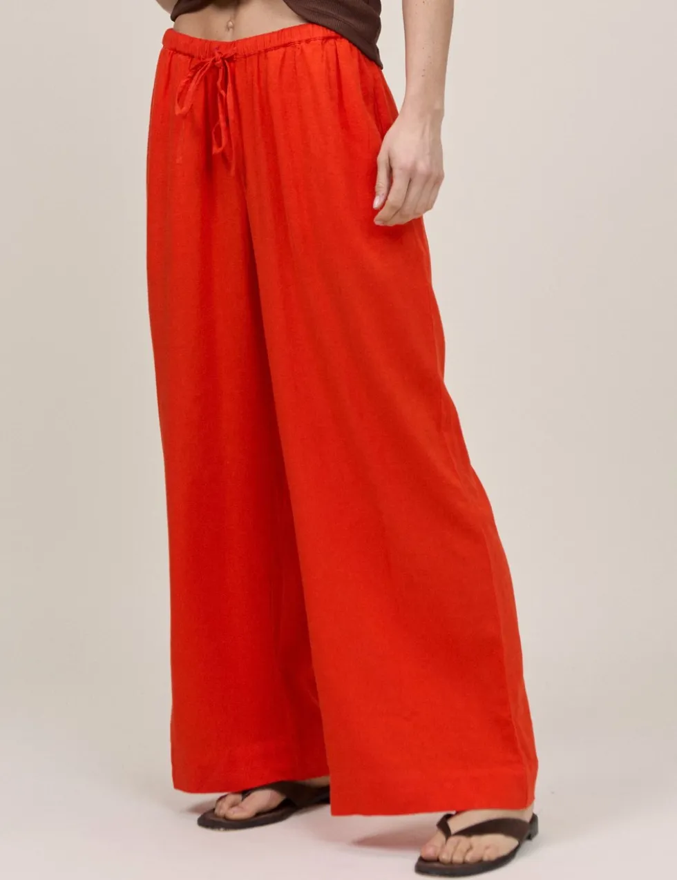 Linen Rich Straight Leg Trousers