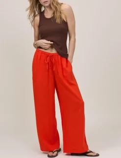 Linen Rich Straight Leg Trousers