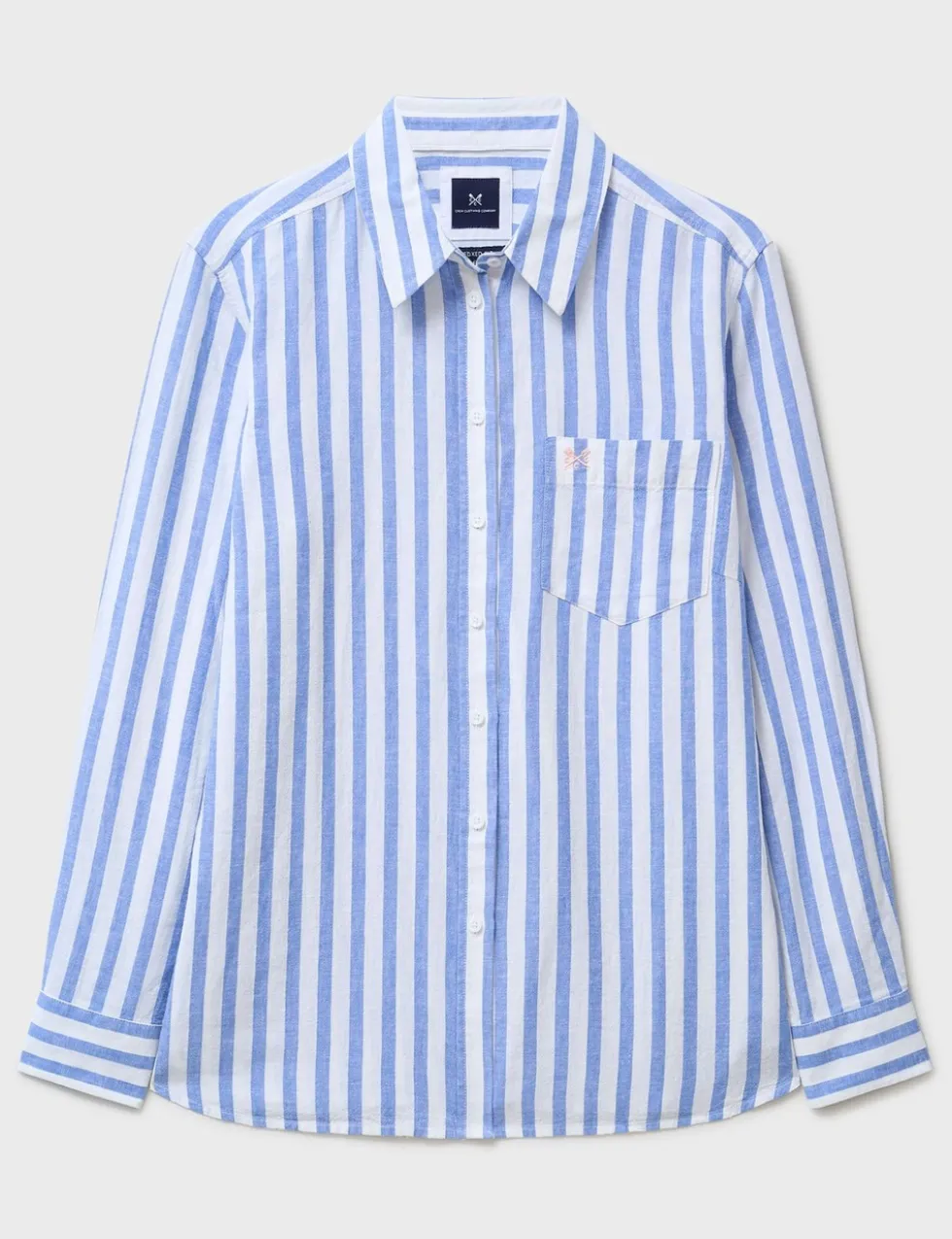 Linen Rich Striped Collared Shirt