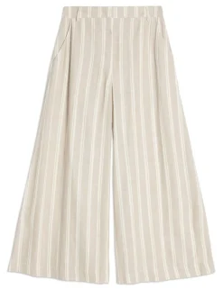 Linen Rich Striped Culottes