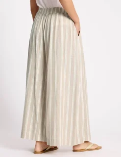 Linen Rich Striped Culottes