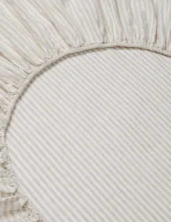 Linen Rich Striped Fitted Sheet