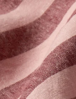 Linen Rich Striped Flat Sheet