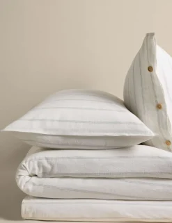Linen Rich Striped Jacquard Bedding Set