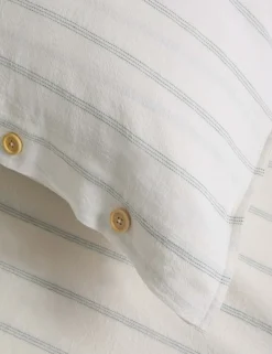 Linen Rich Striped Jacquard Bedding Set