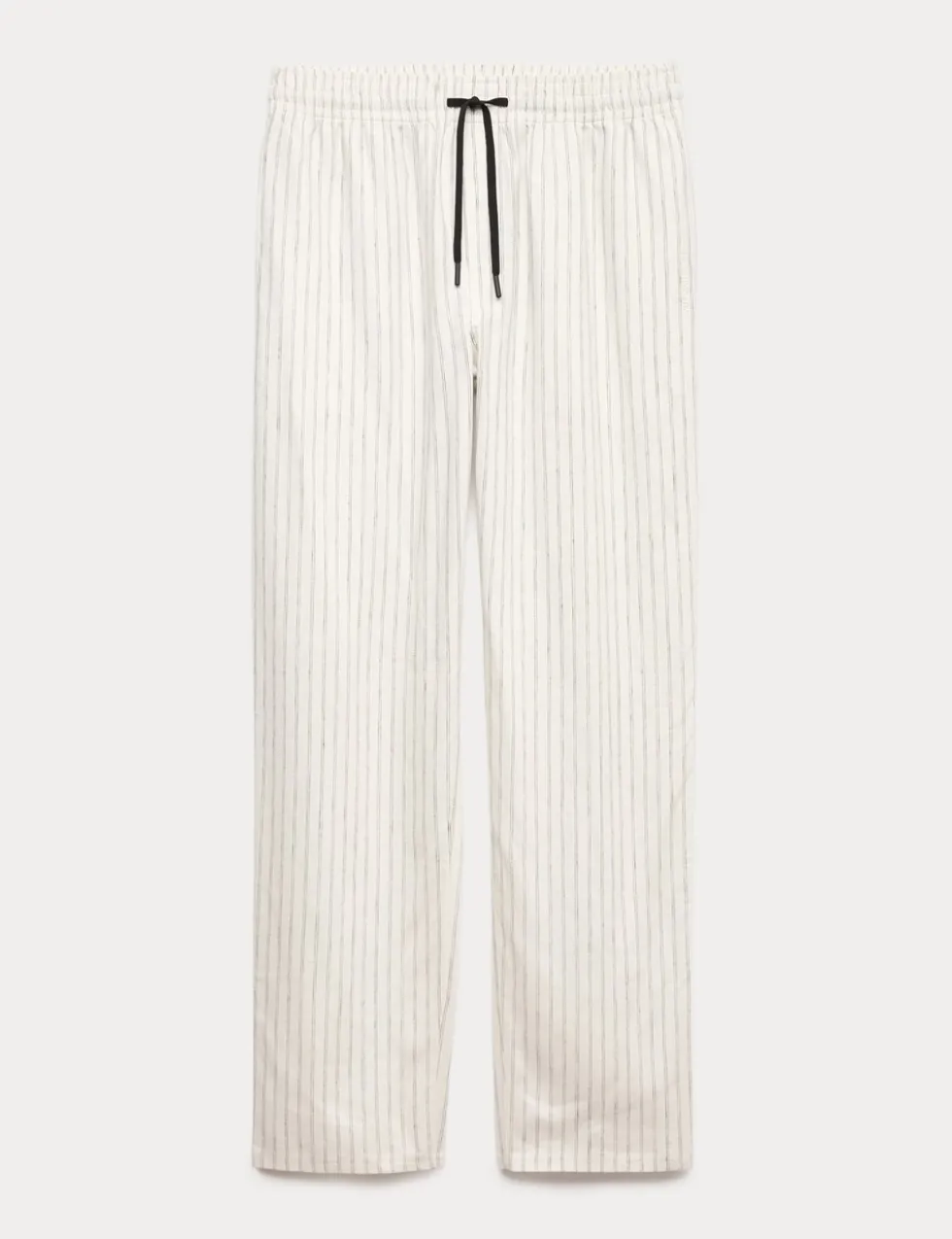 Linen Rich Striped Pyjama Bottoms