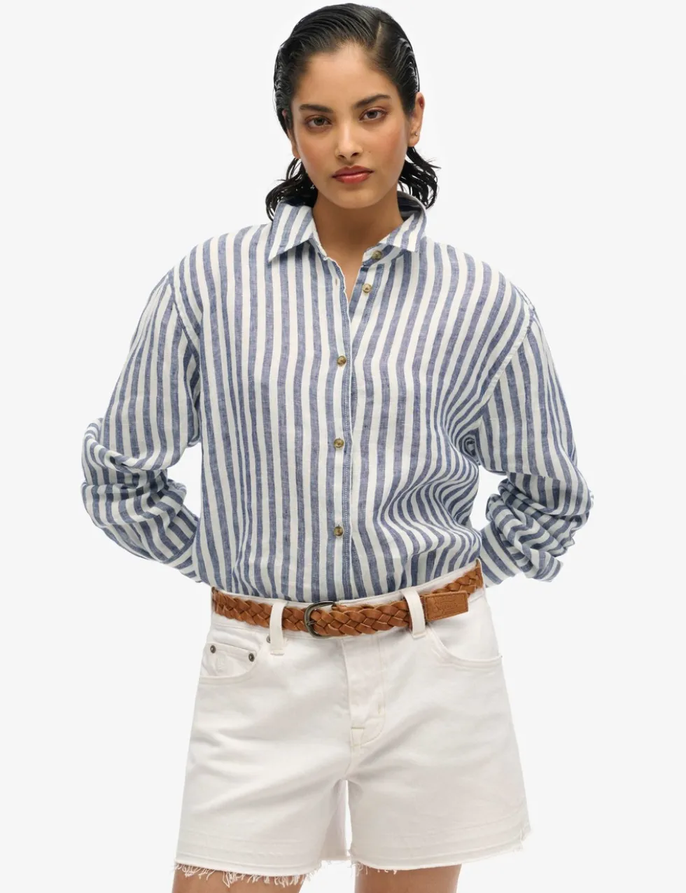 Linen Rich Striped Shirt