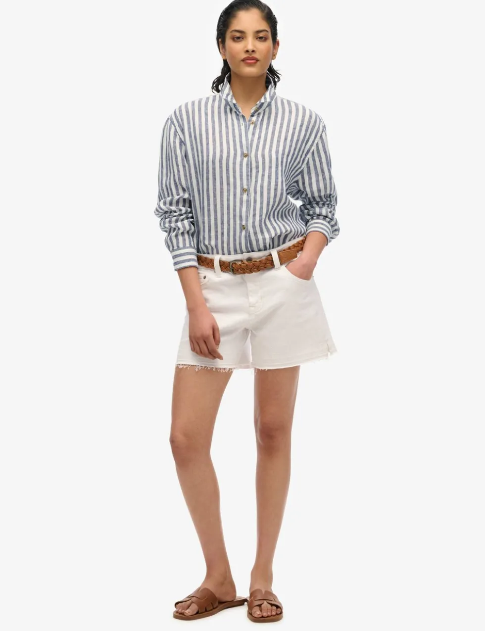 Linen Rich Striped Shirt