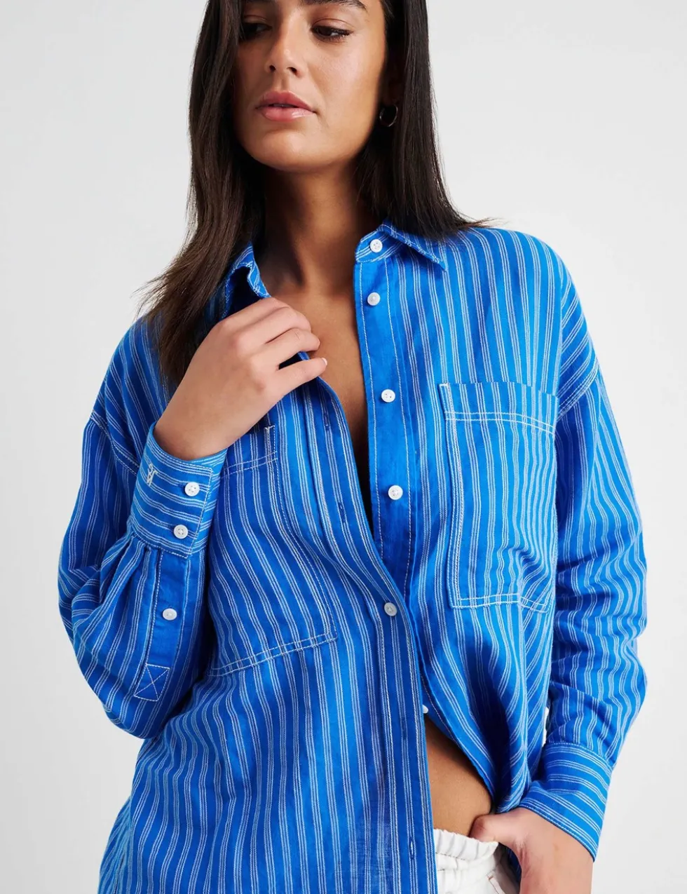 Linen Rich Striped Shirt