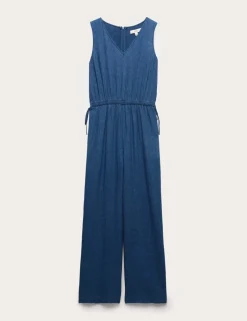 Linen Rich Tie Detail Jumpsuit
