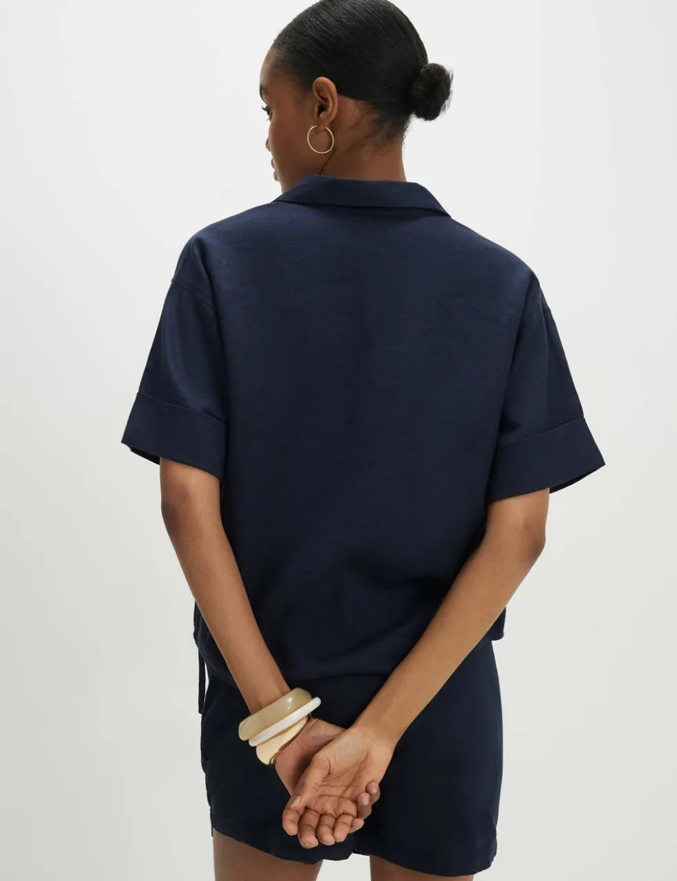 Linen Rich V-Neck Shirt