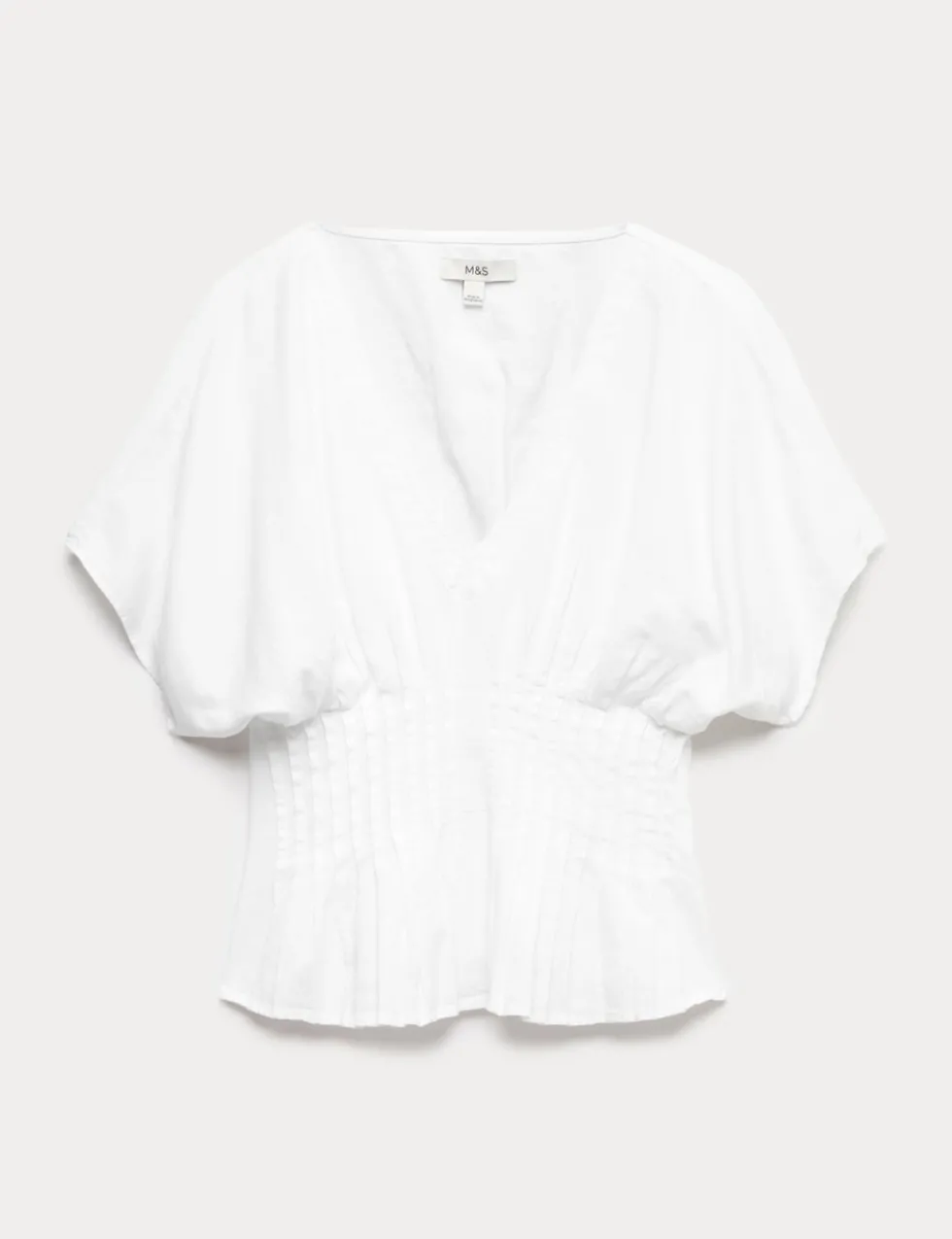 Linen Rich Waisted Top