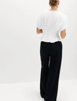 Linen Rich Waisted Top