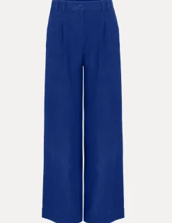 Linen Rich Wide Leg Trousers