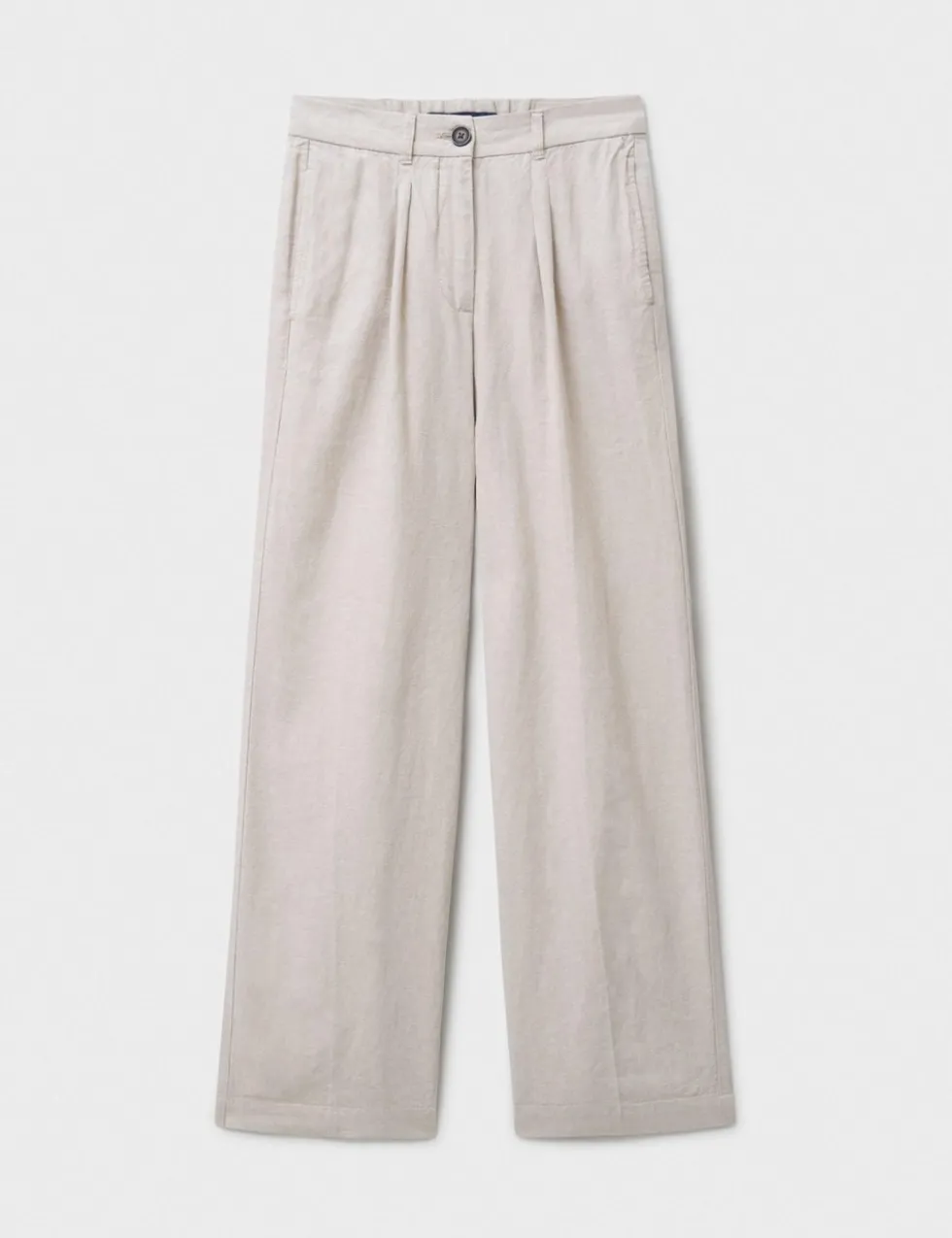 Linen Rich Wide Leg Trousers