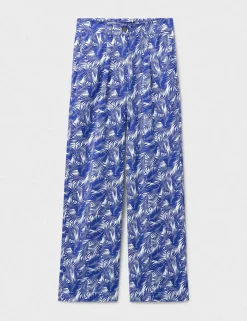Linen Rich Wide Leg Trousers