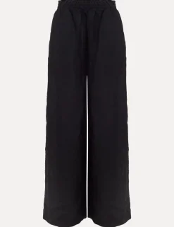 Linen Rich Wide Leg Trousers