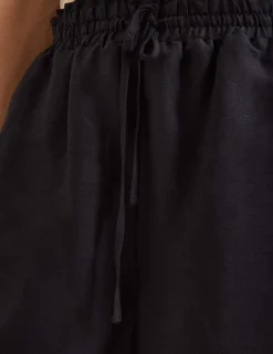 Linen Rich Wide Leg Trousers