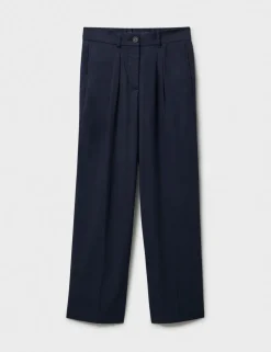 Linen Rich Wide Leg Trousers