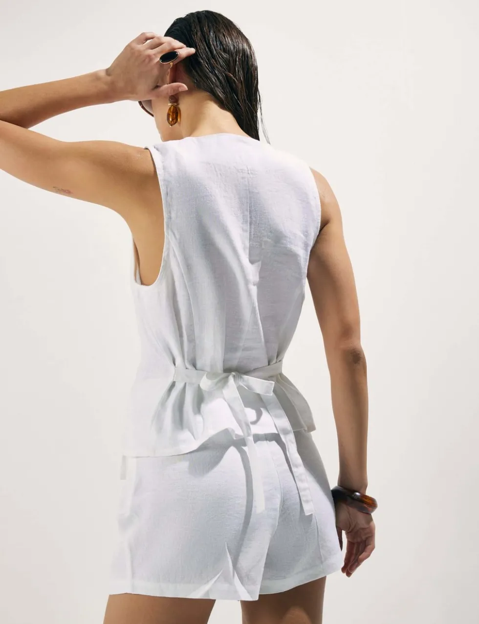 Linen Rich Wrap Skorts