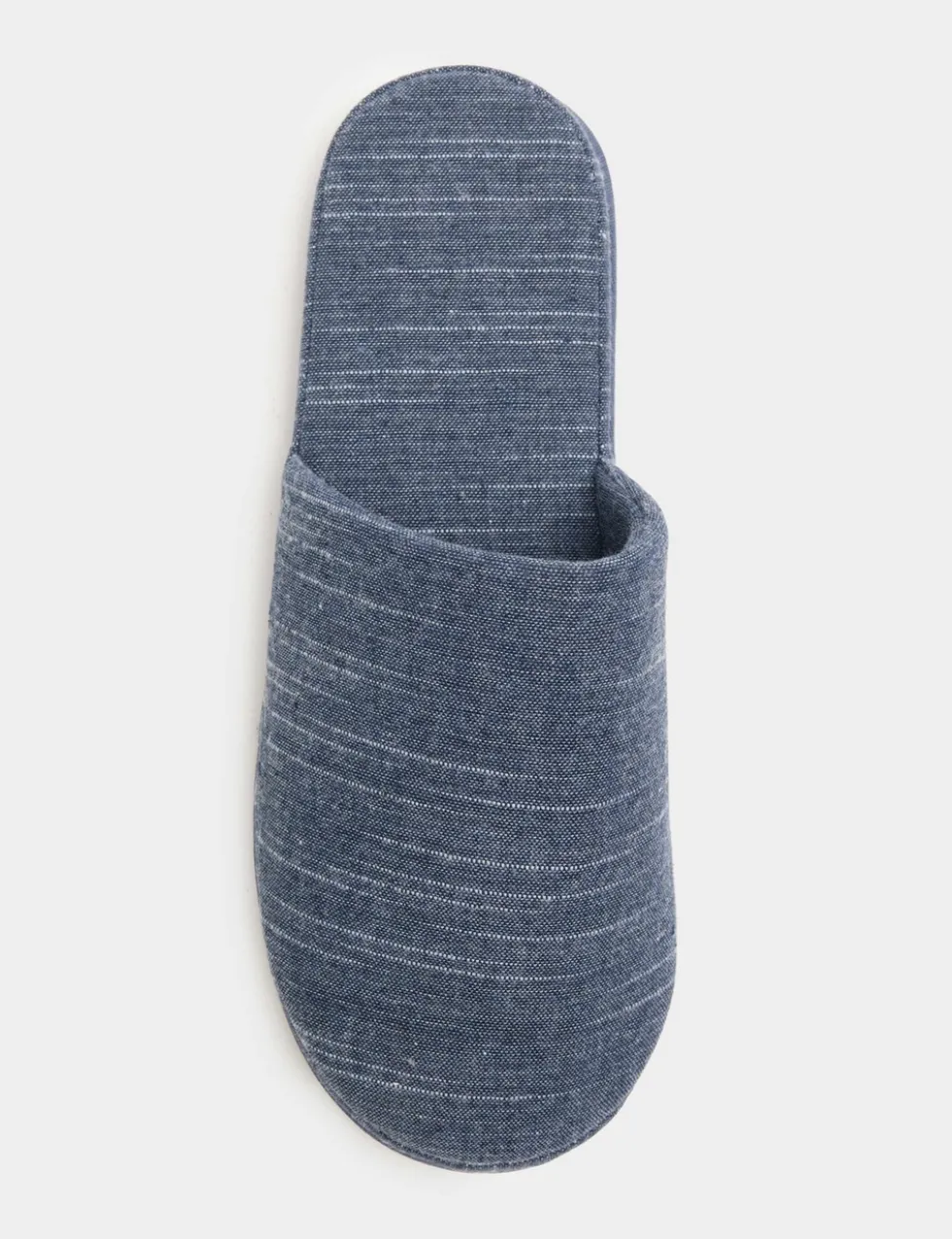 Linen Striped Mule Slippers