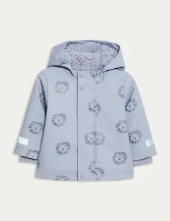 Lion Print Borg Lined Raincoat (3 Mths-3 Yrs)