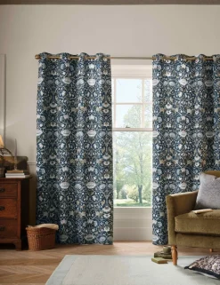 Lodden Pure Cotton Eyelet Curtains