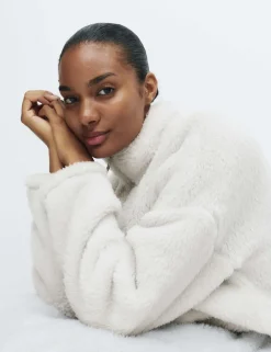 Long Pile Fleece Zipped Dressing Gown