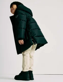 Longline Padded Hooded Coat (2-8 Yrs)
