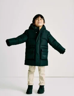 Longline Padded Hooded Coat (2-8 Yrs)