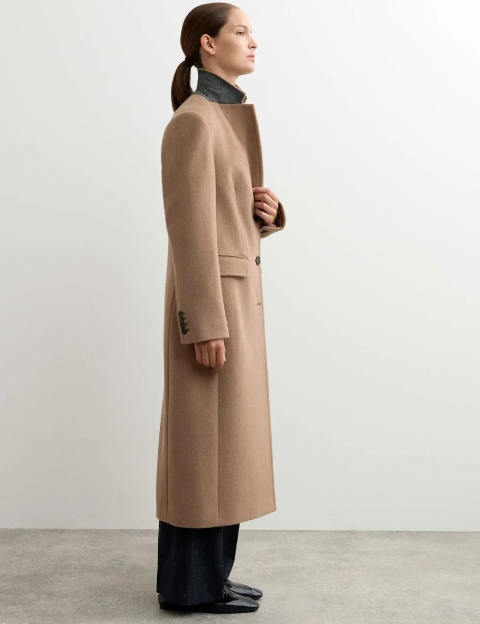 Longline Pure Wool Boyfriend Coat