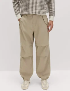 Loose Fit Elasticated Waist Parachute Trousers