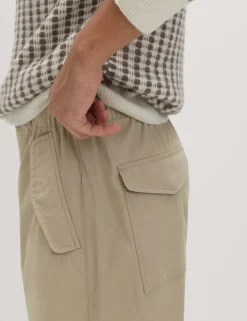 Loose Fit Elasticated Waist Parachute Trousers