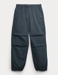 Loose Fit Elasticated Waist Parachute Trousers