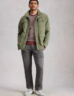 Loose Fit Pure Cotton Cargo Trousers