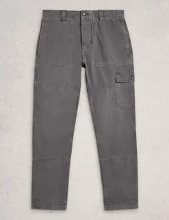 Loose Fit Pure Cotton Cargo Trousers