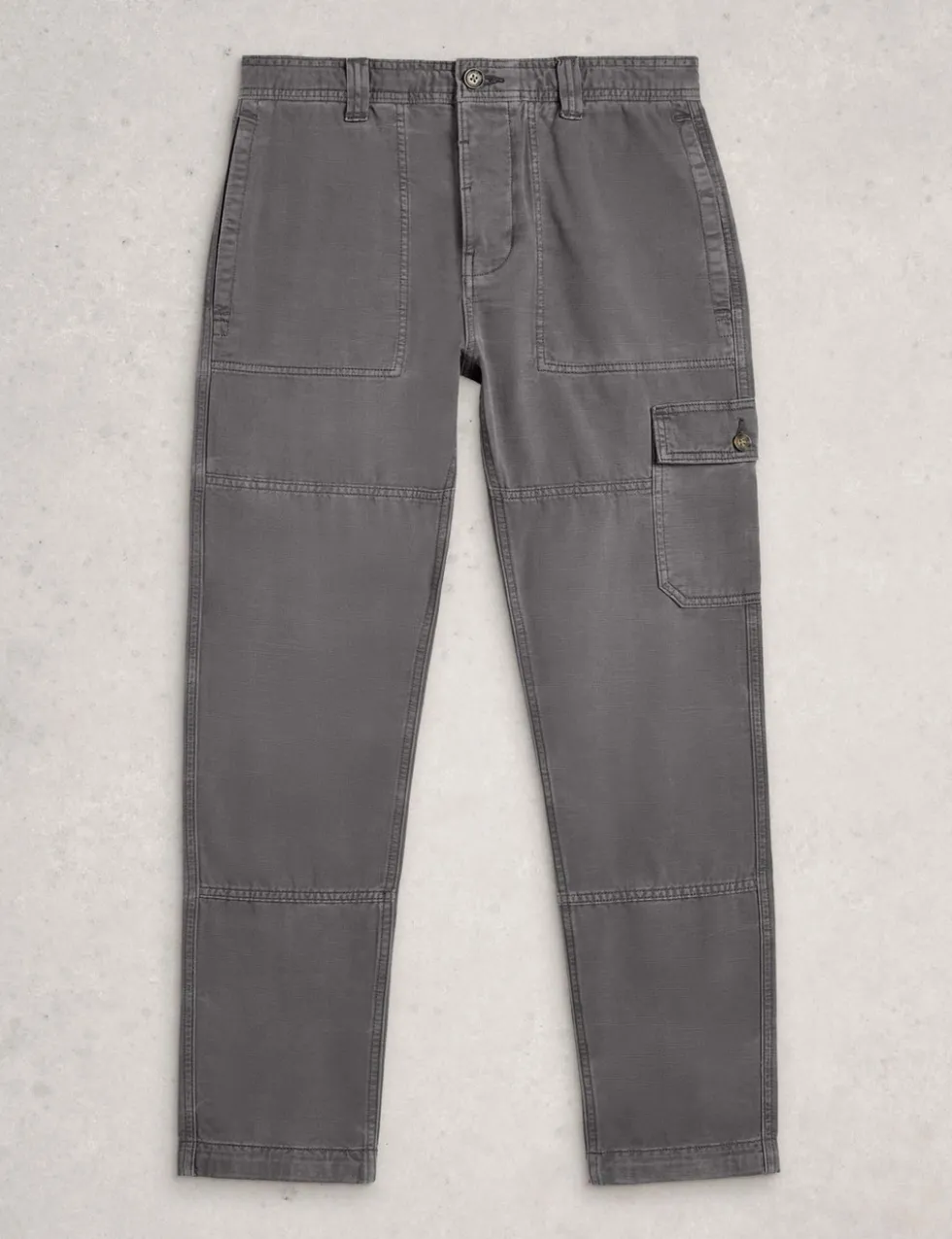 Loose Fit Pure Cotton Cargo Trousers